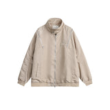 Unisex Jacket Loose Lapel Mechanical Style Jacket Men and Women Same Coat