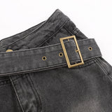 Women Shorts A- line Denim Short Culotte Summer High Waist Wash Casual Hot Pants