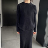 Women Knitted Two-Piece Set Autumn and Winter Suit Skirt Z822