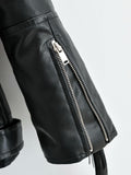 Women Leather Jacket Lapel Punk Hip Hop Tassel Leather Jacket