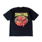 Y2K Retro Summer Classic Planting Pear Print Round Neck Pure