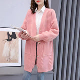 Women Knitwear Autumn and Winter Sweater Coat Loose Knitted Cardigan