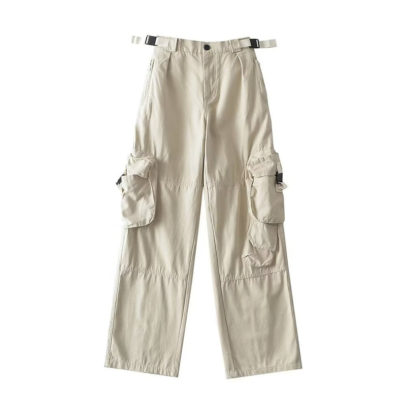 Women Sweatpants Retro Overalls Loose Casual Pants Trousers