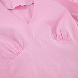 Women Dress Dress Women's Autumn Simplicity Loose Puff Sleeves A- line Skirt