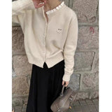 Women Knitted Cardigan Autumn and Winter Loose Sweater Coat