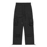 Men Sweatpants Multi-Pocket Cargo Pants Loose Drooping Casual Pants