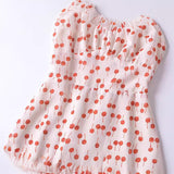 Women Dresses Summer Vintage Floral Slim Fit V-neck Strap Dress (Xds0414)