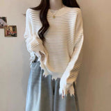 Women Knitwear Autumn and Winter Tassel round Neck Sweater Loose Sweater