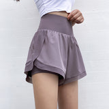 Women Yoga Sports Shorts Mesh Loose Sports Shorts Lining Yoga Hot Pants