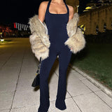 Women Jumpsuit Spring and Summer Sexy Backless Slim Fit Shoulder Strap Jumpsuit