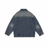 Unisex Jacket Autumn Color Buckle Denim Jacket