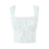 Women Dresses Spring/Summer Lace Vest Lace Suit (Xds0414)