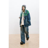 Unisex Jacket Lapel Denim Jacket