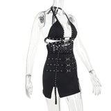 Women Dresses Spring Backless Hip Skirt Sexy Slim Fit Hollow Dress Women (Csm202403)