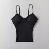 Women Tops Summer Lace Top Backless Short Sling