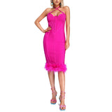 Women's Evening Dress Backless Tight Skirt Bandage Dress