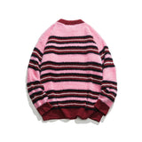 Unisex Sweater Winter Contrast Color Knitwear