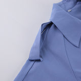 Women Trench Coat Spring/Summer Jumpsuit Waist-Tight Casual Long Sleeve Pants