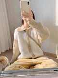 Women Knitted Cardigan Autumn and Winter Knitting Cardigan Long Sleeve Baggy Coat