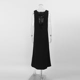 Women Dress Spring Vest Skirt Women Loose round Neck Dress