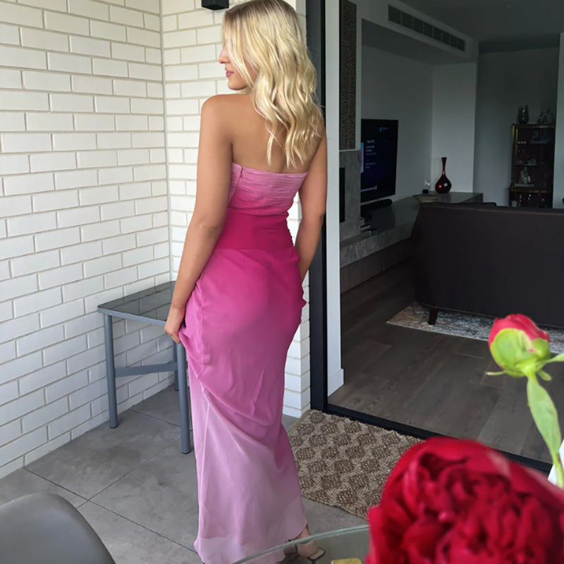Women Dresses Sexy Slim Fit Backless Long Dress