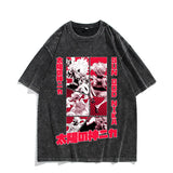 Anime Nika Luffy Washed Old Retro T-Shirt Short Sleeve