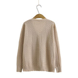 Women Sweater Knitwear Hollow-out Knitted Cardigan Women's Thin Coat Loose V-neck Sweater