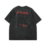 Men T Shirt Vintage Printed Couple Short Sleeve T-shirt