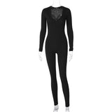 Women Jumpsuit Spring Sports Long Sleeve Jumpsuit