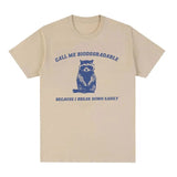 My Tummy Hurts Funny Raccoon Graphic T Shirt Weird
