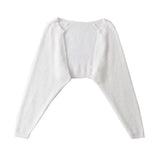 Women Sweater Knitwear Sexy Short Navel Knitted Top High Waist Loose Plush Cardigan Coat