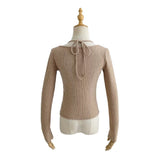 Women Sweater Knitwear Sexy Knitted Cardigan Autumn Short Long Sleeve T-shirt Jacket