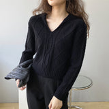 Women Winter Knitted Sweater Loose Autumn Sweater 8t8186