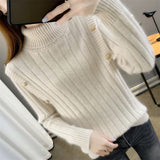 Women Knitwear Autumn and Winter Turtleneck Knitwear Loose Sweater