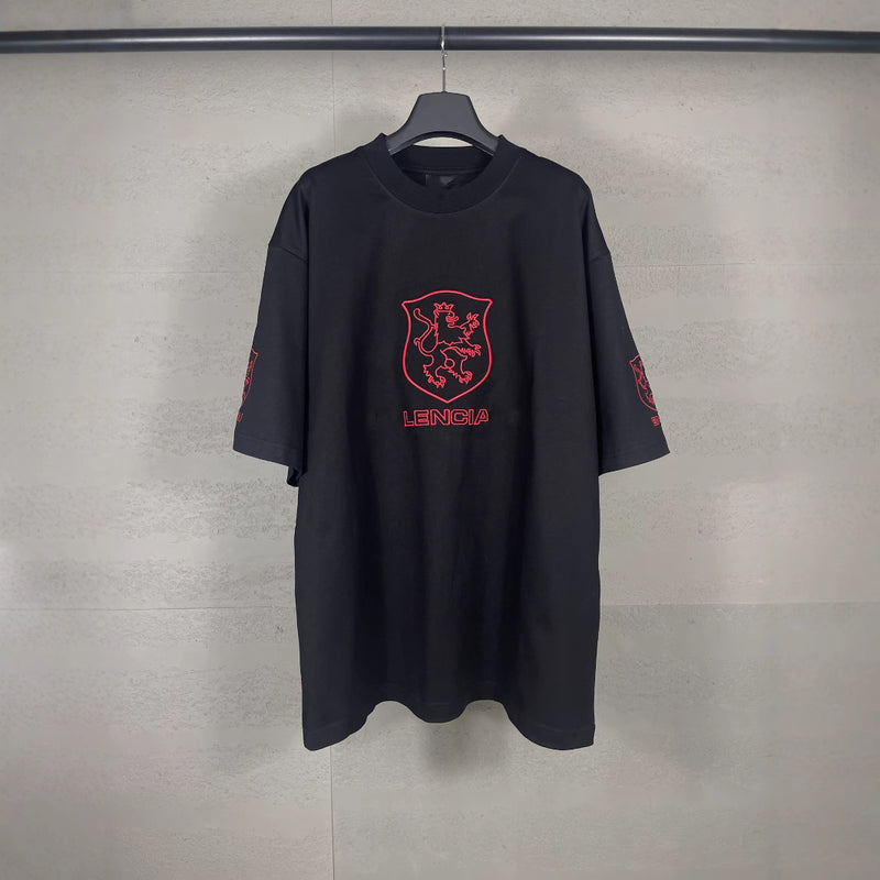 Men T-shirts Paris Lion Wash Short Sleeve Casual Loose T-Shirt
