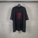 Men T-shirts Paris Lion Wash Short Sleeve Casual Loose T-Shirt