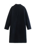 Women Woolen Coat Winter Casual Woolen Coat Long Blazer