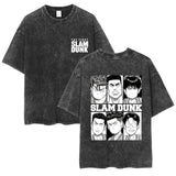 SLAM DUNK washed old cotton t-shirt printed short-sleeved undershirt