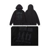 Men Hoodie Hip Hop Retro Autumn Winter Couple Zip Jacket