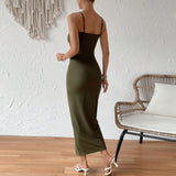 Women Dress Spring/Summer Sheath Sexy Backless Spaghetti Straps Dress