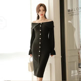 Women Maxi Dress Autumn Winter Sexy Long Sleeve Dress