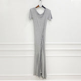 Women Dresses V-neck Slit Dress