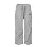 Men Sweatpants Side Striped Straight Casual Pants Men's Loose Wide-Leg Pants Trousers