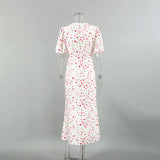 Women Dress Vintage Floral Dress Female Autumn Winter Long Dress