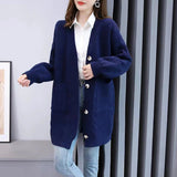 Women Knitwear Autumn and Winter Sweater Coat Loose Knitted Cardigan
