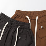 Men Shorts Multi-Pocket Functional Workwear Shorts Men's and Women's Hip Hop Straight Casual Shorts