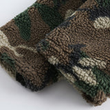 Unisex Winter Cotton Coat Camouflage Berber Fleece Cotton Coat Vintage Embroidered Cotton Jacket