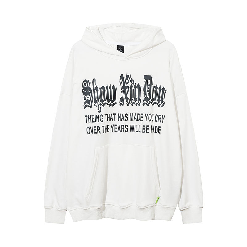 Men Hoodie Autumn Winter Retro Distressed Hooded Sweater