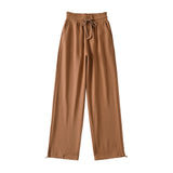 Women Sweatpants Button Casual Pants Summer Loose Wide Leg Track Pants