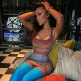 Women Dresses Autumn Sexy See-through Backless Lace-up Dress